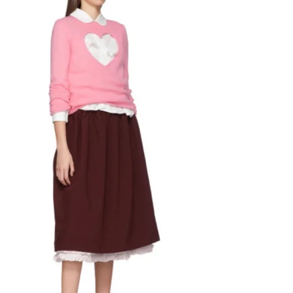 Comme des Garçons GIRL pink cut out heart Sweater XS